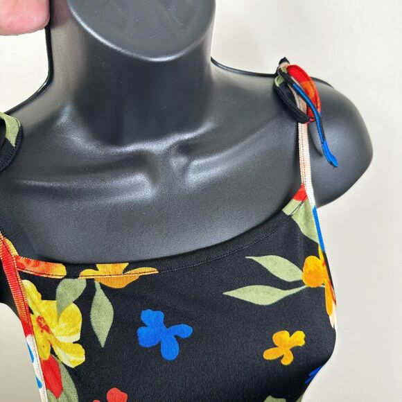 Danielle Bernstein We Wore What Size Small Black Floral Tropicana Midi Dress - Picture 7 of 12